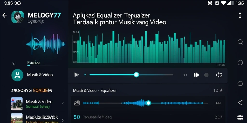 Tampilan antarmuka MELODY77 yang menarik dan fungsional.