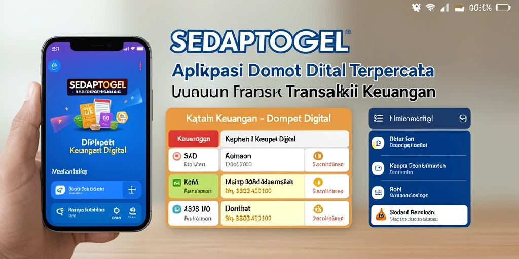 Antarmuka pengguna SEDAPTOGEL yang ramah dan fungsional untuk transaksi keuangan.
