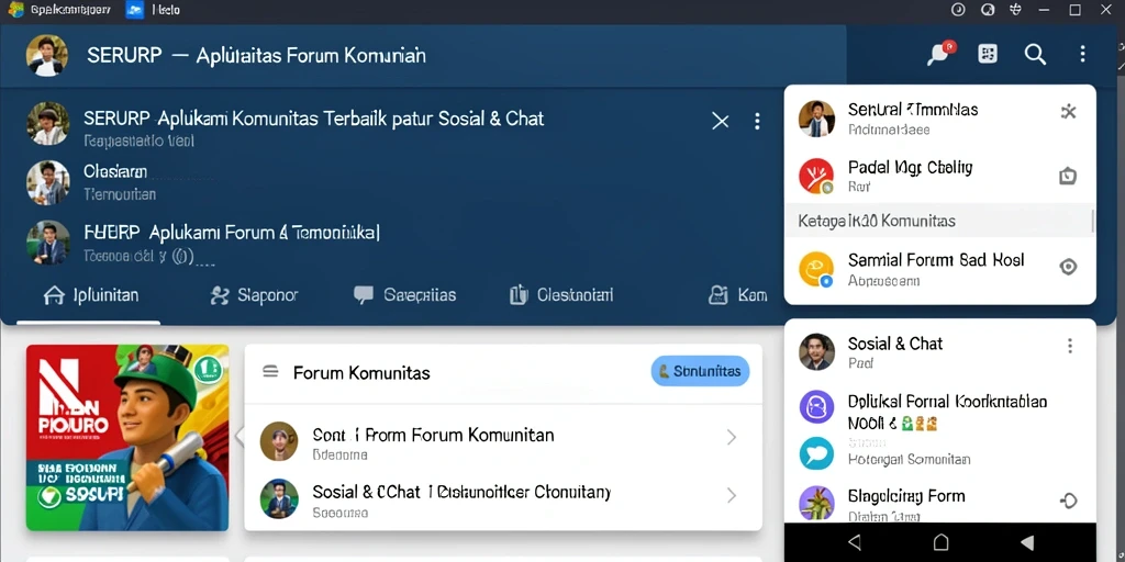 Tampilan antarmuka aplikasi SERURP yang interaktif dan user-friendly.