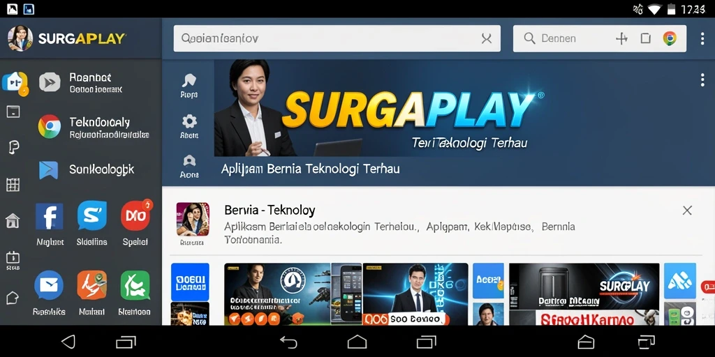 Antarmuka SURGAPLAY yang menarik dan informatif.