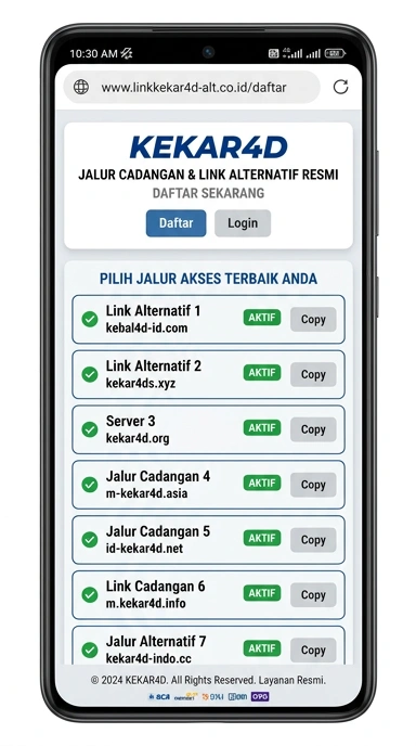 Tampilan link alternatif kekar4d