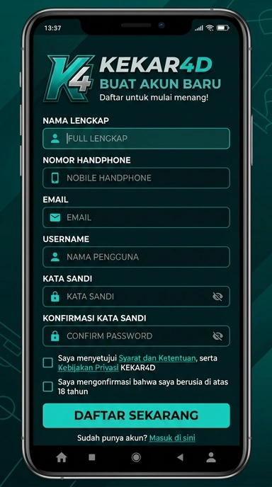 Tampilan halaman daftar kekar4d